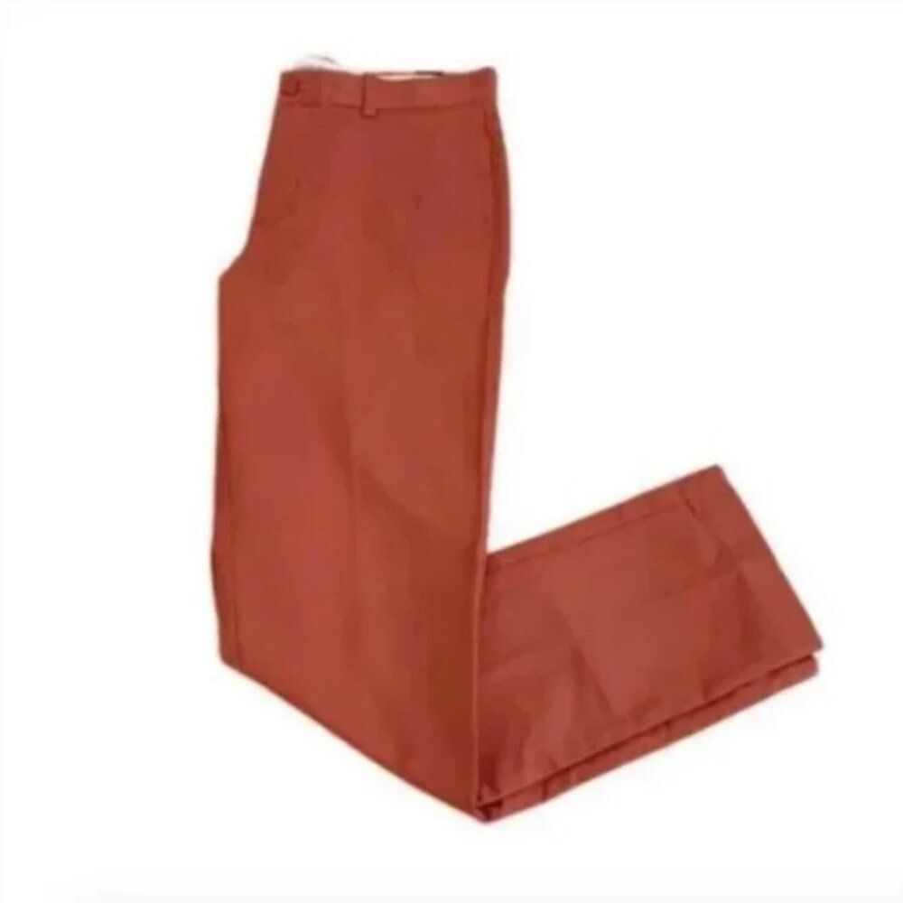 J. Crew Men's Essential 100% Flat Front Chinos Salmon Color Size 32x32
